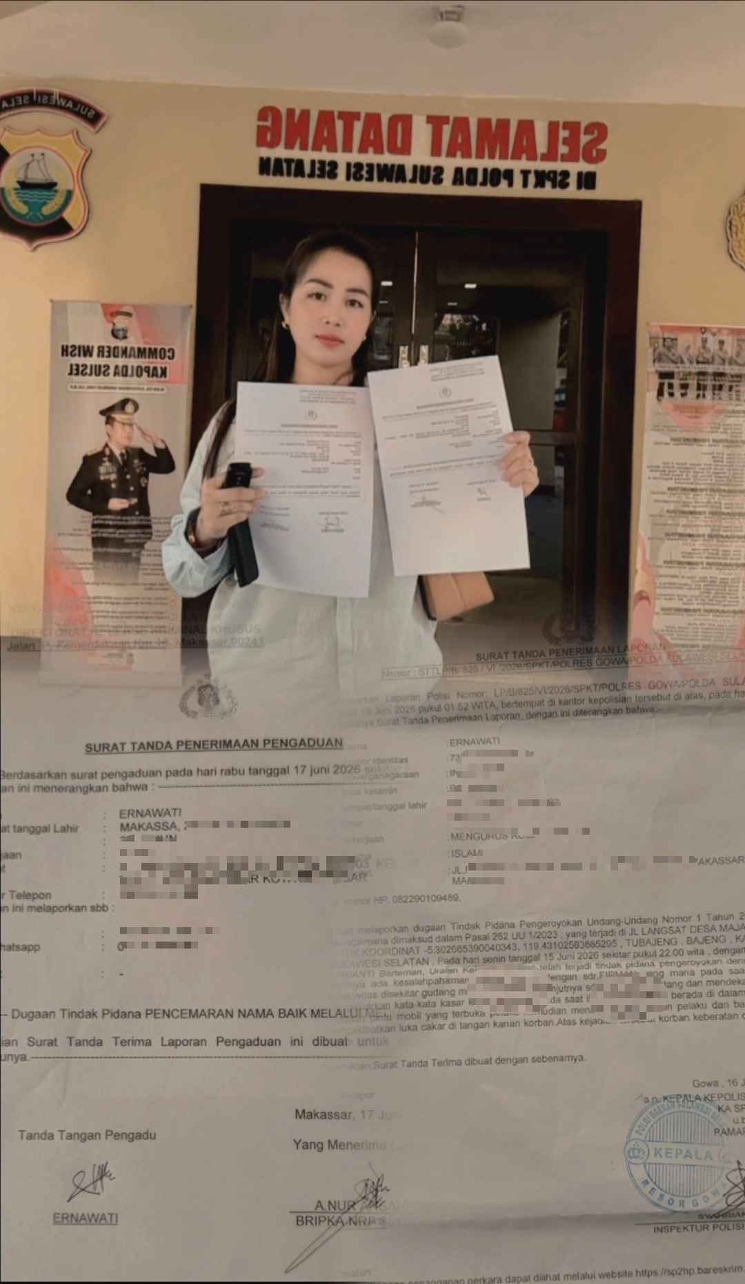 Di Duga Difitnah Pelakor Saat Dokumentasikan Gudang Solar, Ernawati Tempuh Jalur Hukum di Polres Gowa dan Ditreskrimsus Polda Sulsel