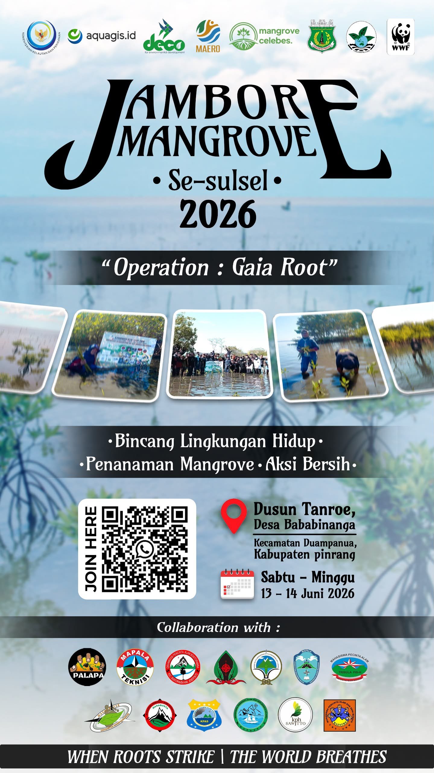 JAMBORE MANGROVE SE-SULSEL 2026 “Operation: Gaia Root” Siap Digelar di Kabupaten Pinrang