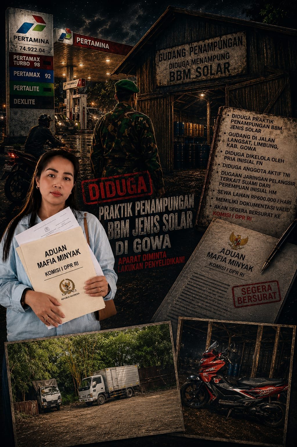 Di Duga Ada Praktik Penampungan BBM Jenis Solar di Gowa, Aparat Diminta Lakukan Penyelidikan