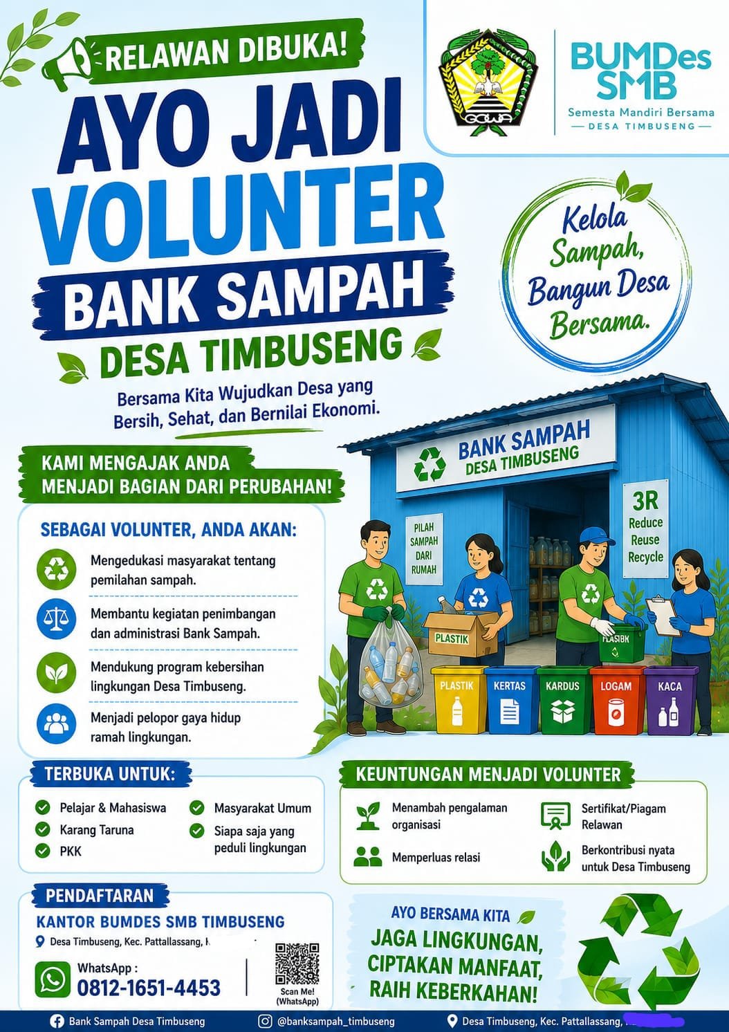 Kolaborasi Warga Jadi Kunci, Bank Sampah Desa Timbuseng Wujudkan Desa Bersih dan Berdaya  Ekonomi