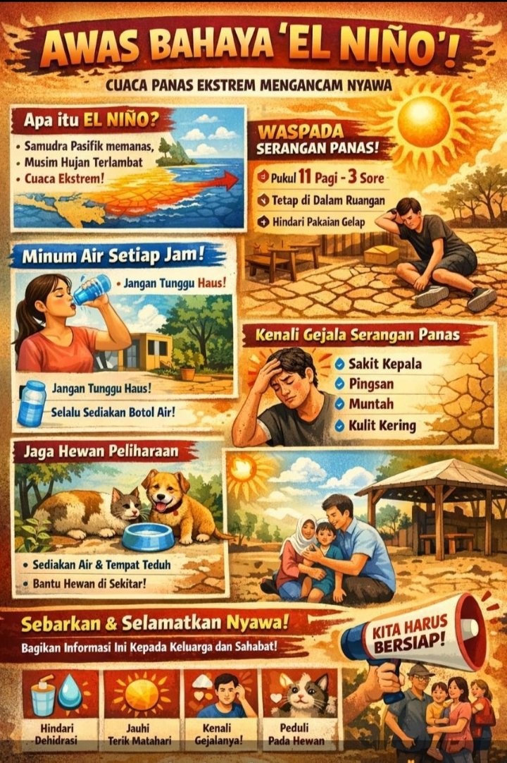 Waspada Ancaman El Niño: Cuaca Panas Ekstrem Mengintai, Masyarakat Diminta Siaga