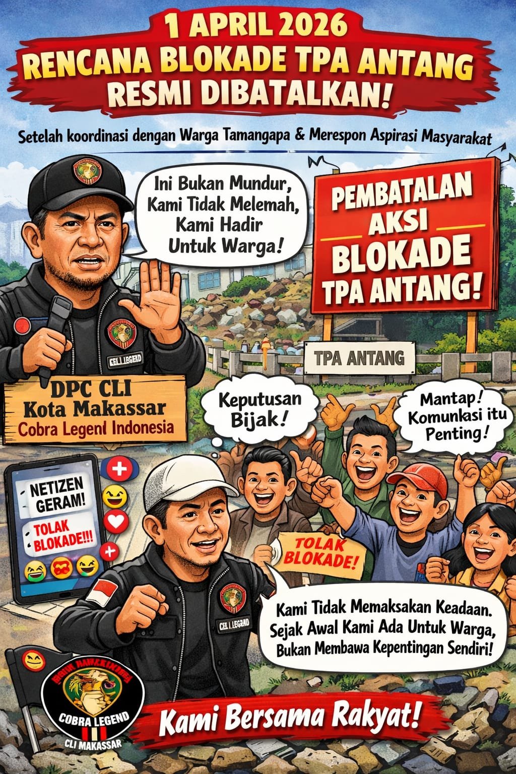 Blokade TPA Antang Dibatalkan, Cobra Legend Indonesia Tegaskan Tak Mundur dari Krisis Limbah