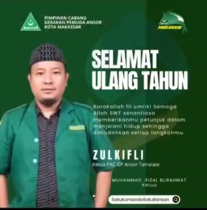 Pimpinan Dewan Redaksi Pemburuberitasul-sel Ucapkan Selamat Ulang Tahun Kepada Zulkifli